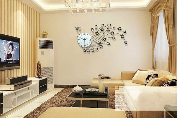 đồng hồ treo tường chim công 03 rẻ đẹp